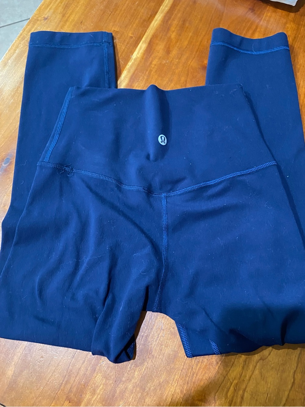 lululemon athletica navy blue high-waist leggings